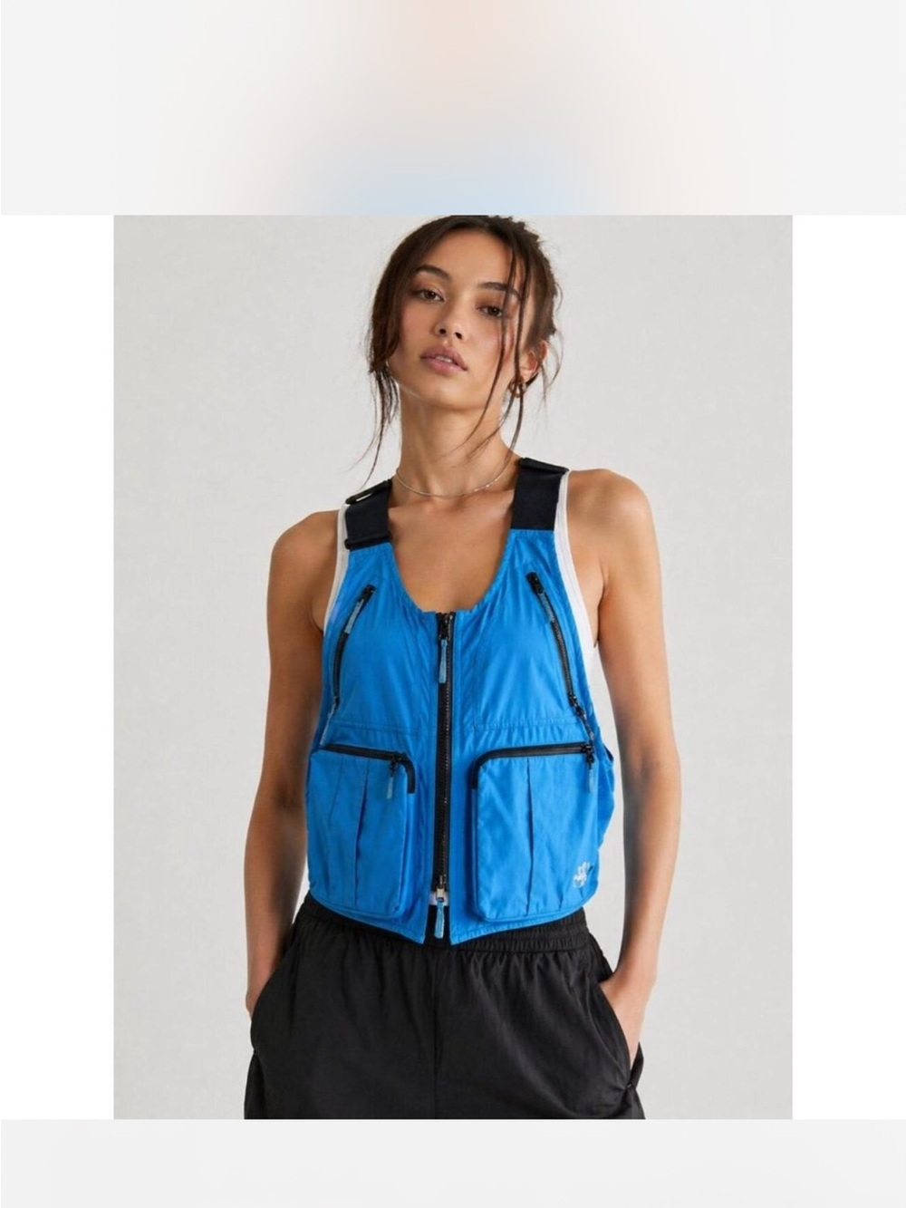 Free People Electric Blue Utility Vest